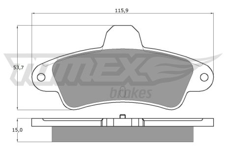 1120 Тормозные колодки дисковые TOMEX підбір по vin на Brocar