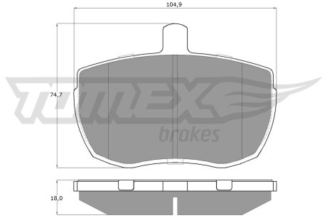 1121 Тормозные колодки дисковые TOMEX підбір по vin на Brocar