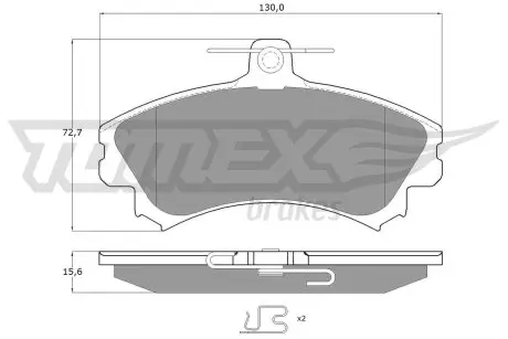 1152 Тормозные колодки дисковые TOMEX подбор по vin на Brocar