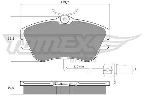 11821 Гальмівні колодки дискові TOMEX підбір по vin на Brocar