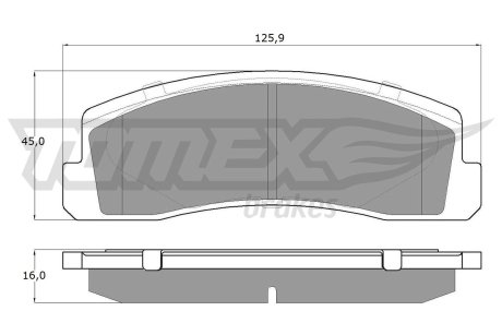 1216 Гальмівні колодки дискові TOMEX підбір по vin на Brocar