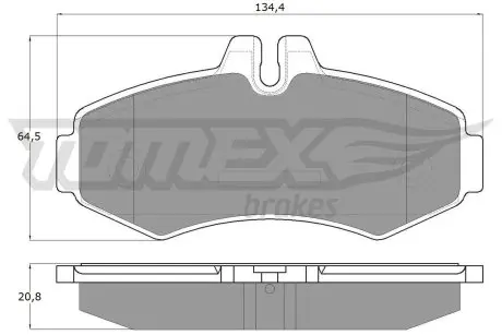 1223 Тормозные колодки дисковые TOMEX подбор по vin на Brocar