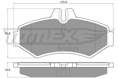 1234 Тормозные колодки дисковые TOMEX підбір по vin на Brocar