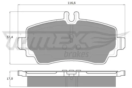 1275 Тормозные колодки дисковые TOMEX подбор по vin на Brocar