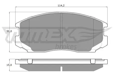 1291 Гальмівні колодки дискові TOMEX підбір по vin на Brocar