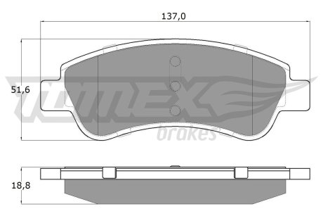 1327 Гальмівні колодки дискові TOMEX підбір по vin на Brocar