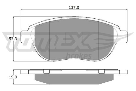 1342 Гальмівні колодки дискові TOMEX підбір по vin на Brocar