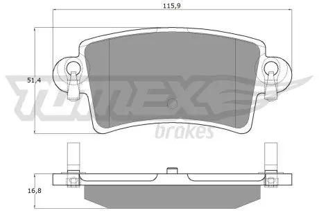 1352 1352 Колодки тормозные (задние) Renault Master 98- TOMEX подбор по vin на Brocar