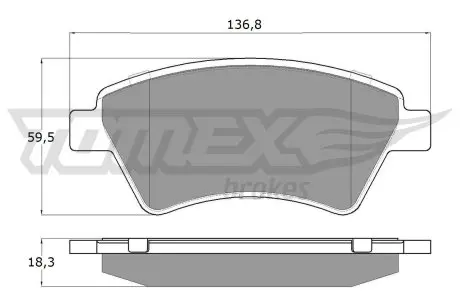 1354 Гальмівні колодки дискові TOMEX підбір по vin на Brocar