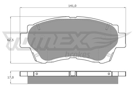 1372 Тормозные колодки дисковые TOMEX подбор по vin на Brocar