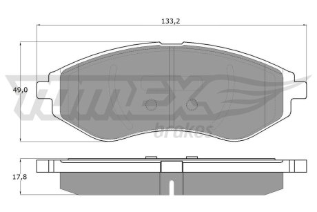 1422 Гальмівні колодки дискові TOMEX підбір по vin на Brocar