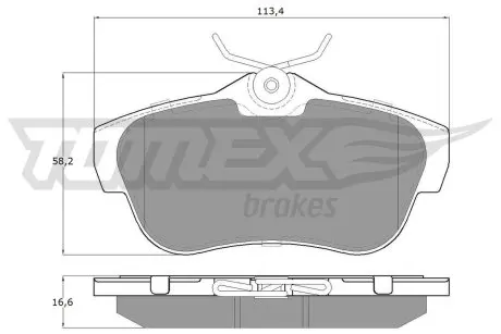 1594 Гальмівні колодки дискові TOMEX підбір по vin на Brocar