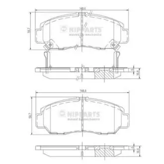 J3604051 Тормозные колодки дисковые NIPPARTS подбор по vin на Brocar