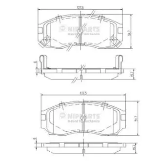 J3605030 Гальмівні колодки дискові NIPPARTS підбір по vin на Brocar