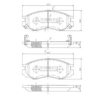 J3605035 Тормозные колодки дисковые NIPPARTS підбір по vin на Brocar