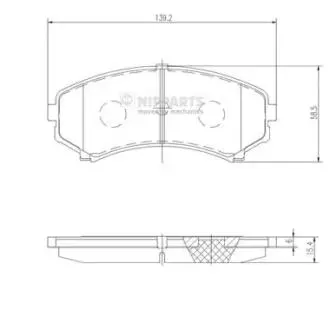 J3605039 Тормозные колодки дисковые NIPPARTS подбор по vin на Brocar