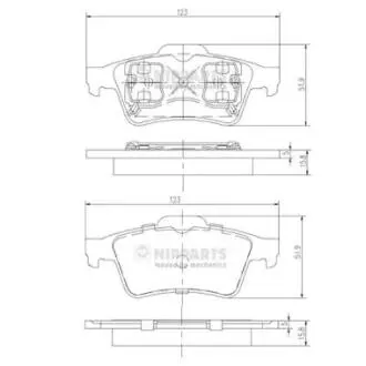 J3611045 Тормозные колодки дисковые NIPPARTS подбор по vin на Brocar
