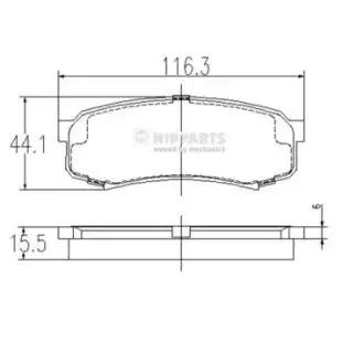 J3612010 Тормозные колодки дисковые NIPPARTS подбор по vin на Brocar