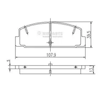 J3613002 Тормозные колодки дисковые NIPPARTS подбор по vin на Brocar