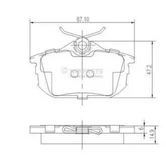 J3615012 Тормозные колодки дисковые NIPPARTS подбор по vin на Brocar