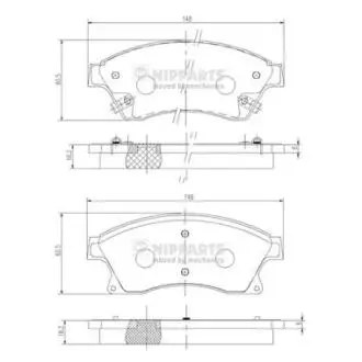 N3600914 Тормозные колодки дисковые NIPPARTS подбор по vin на Brocar