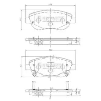 N3602135 Тормозные колодки дисковые NIPPARTS подбор по vin на Brocar