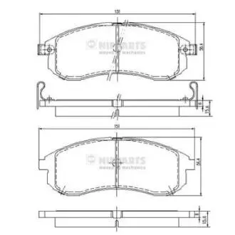 N3605052 Тормозные колодки дисковые NIPPARTS подбор по vin на Brocar