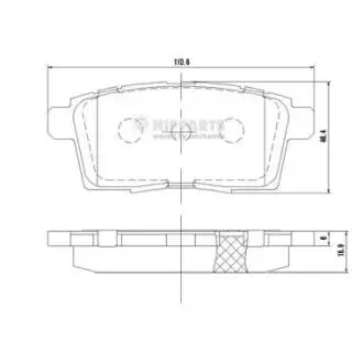 N3613024 Тормозные колодки дисковые NIPPARTS подбор по vin на Brocar