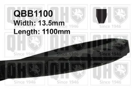 QBB1100 Ремінь клиновидний 13х1100 QUINTON HAZELL підбір по vin на Brocar