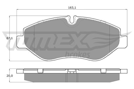 1586 Гальмівні колодки дискові TOMEX підбір по vin на Brocar