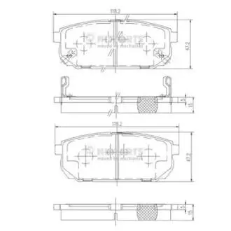 J3610305 Тормозные колодки дисковые NIPPARTS подбор по vin на Brocar