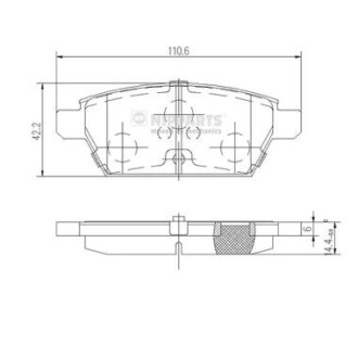 J3613019 Тормозные колодки дисковые NIPPARTS підбір по vin на Brocar