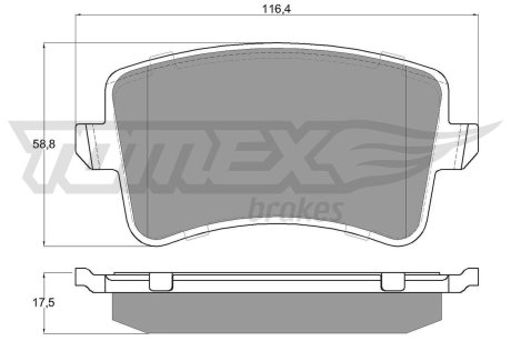 1581 Гальмівні колодки дискові TOMEX підбір по vin на Brocar