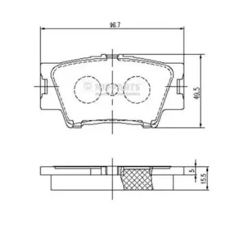 J3612035 Тормозные колодки дисковые NIPPARTS подбор по vin на Brocar