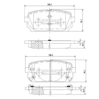 N3610309 Тормозные колодки дисковые NIPPARTS підбір по vin на Brocar