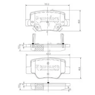 N3612040 Тормозные колодки дисковые NIPPARTS підбір по vin на Brocar
