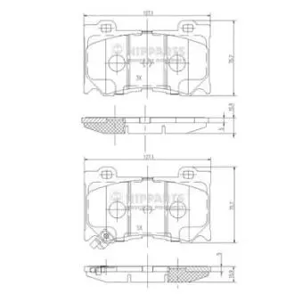 N3601107 Тормозные колодки дисковые NIPPARTS подбор по vin на Brocar