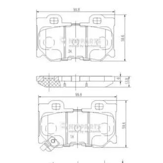 N3611053 Тормозные колодки дисковые NIPPARTS подбор по vin на Brocar
