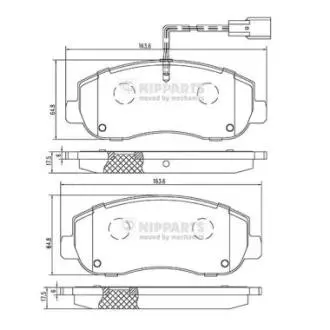 N3601105 Тормозные колодки дисковые NIPPARTS подбор по vin на Brocar