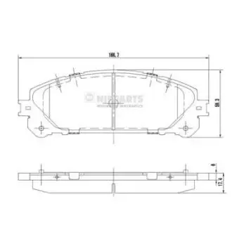 N3602139 Гальмівні колодки NIPPARTS підбір по vin на Brocar