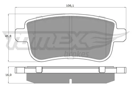 1638 Гальмівні колодки дискові TOMEX підбір по vin на Brocar
