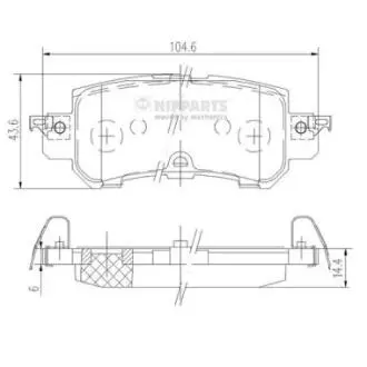 N3613026 Тормозные колодки дисковые NIPPARTS подбор по vin на Brocar