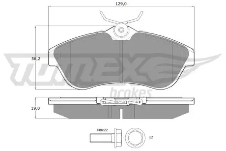 1329 Гальмівні колодки дискові TOMEX підбір по vin на Brocar