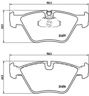 P06022 Гальмівні колодки дискові BREMBO підбір по vin на Brocar