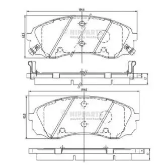 N3600329 Тормозные колодки дисковые NIPPARTS підбір по vin на Brocar