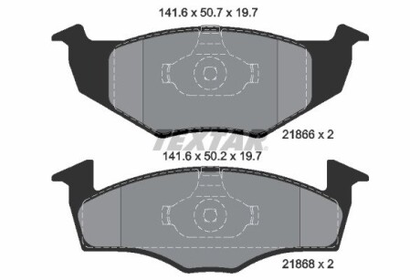 2186603 Колодки гальмівні (передні) VW Golf III/Polo 91-02 (VW II) Q+ TEXTAR підбір по vin на Brocar