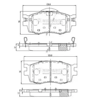 J3600542 Тормозные колодки дисковые NIPPARTS подбор по vin на Brocar