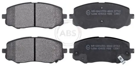 37763 Тормозные колодки дисковые A.B.S. підбір по vin на Brocar