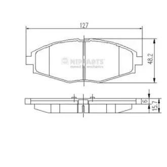 J3600909 Тормозные колодки дисковые NIPPARTS підбір по vin на Brocar