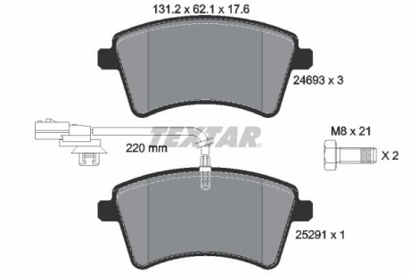 2469306 Тормозные колодки дисковые TEXTAR подбор по vin на Brocar